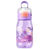 Botella Flip Gulp tritán (sin BPA) púrpura flores 475 ml - Zoku