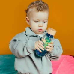 Botella sensorial azul Move Bottle Spiral - Petit Boum