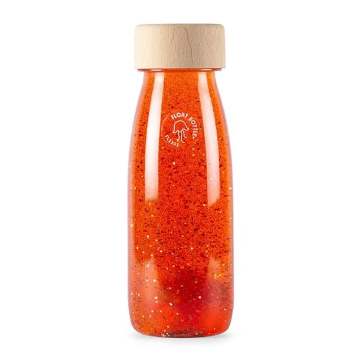 Botella sensorial flotante naranja oscuro Float Bottle - Petit Boum