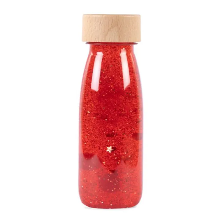 Botella sensorial flotante roja Float Bottle - Petit Boum
