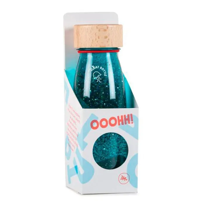 Botella sensorial flotante turquesa Float Bottle - Petit Boum