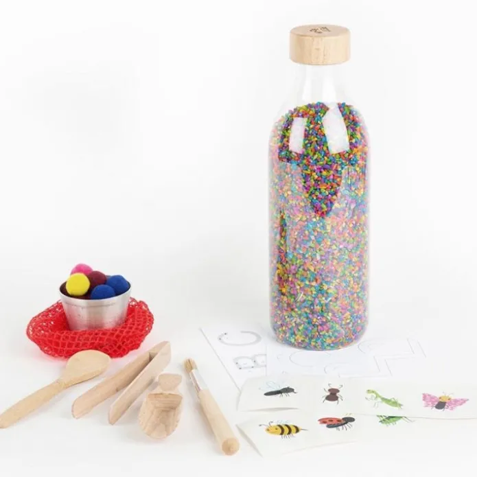 Botella sensorial Touch Bottle Wow con accesorios - Petit Boum