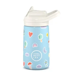 Botella térmica de acero inoxidable pajita bebé Rainbow Clouds 350 ml - Cool Bottles