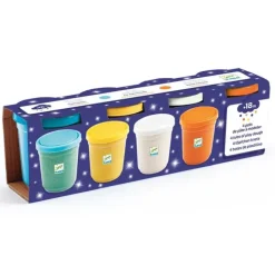 Botes de plastilina con purpurina (4) - Djeco