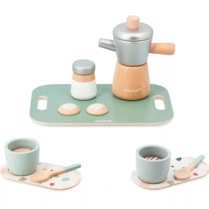 Cafetera de madera con accesorios - Janod