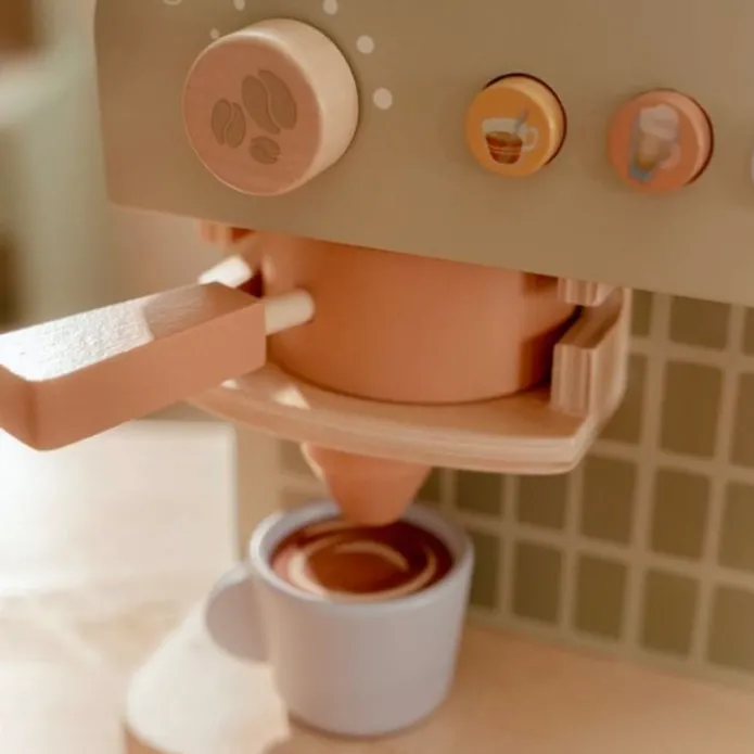 Cafetera de madera con accesorios - Little Dutch