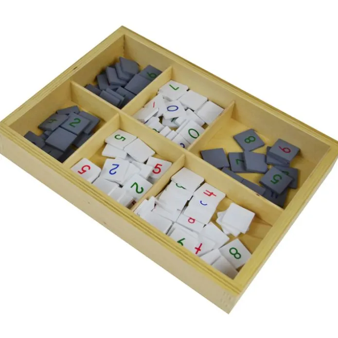 Caja con números para tableros de ajedrez - Montessori
