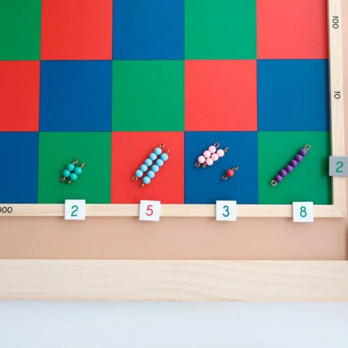 Caja con números para tableros de ajedrez - Montessori