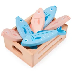 Caja con 6 pescados de madera - Mentari
