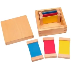 Caja de color I con 6 tablas de colores de madera - Montessori