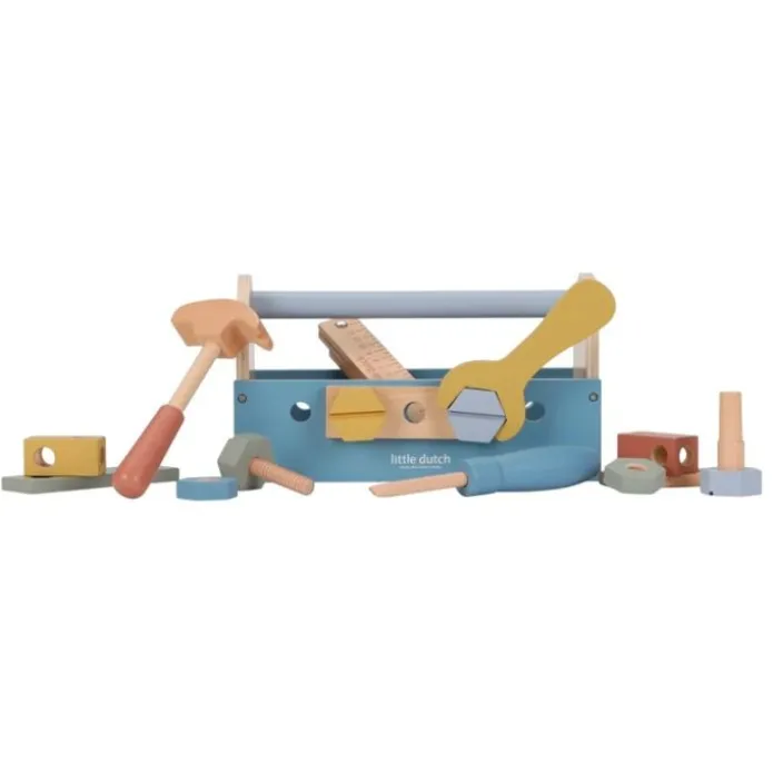 Caja de herramientas de madera para atornillar - Little Dutch