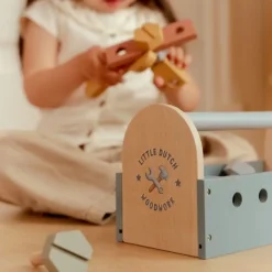 Caja de herramientas de madera para atornillar - Little Dutch