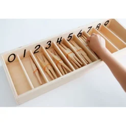 Caja de husos de madera - Montessori