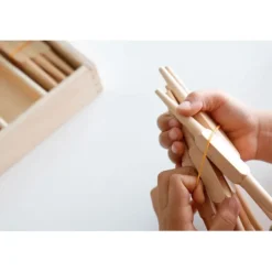 Caja de husos de madera - Montessori