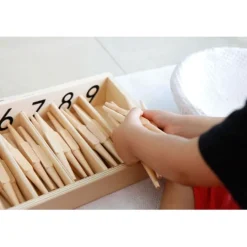 Caja de husos de madera - Montessori