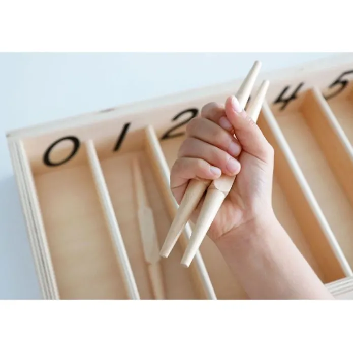 Caja de husos de madera - Montessori