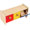 Caja de madera con 3 cajones inclinables - Montessori