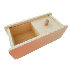 Caja de madera de permanencia con tapa deslizante - Montessori