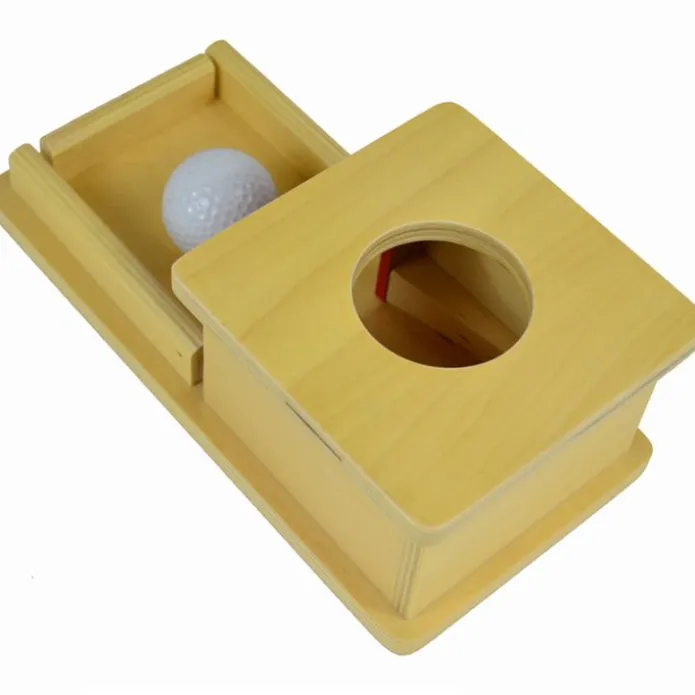 Caja de permanencia de madera con bandeja - Montessori