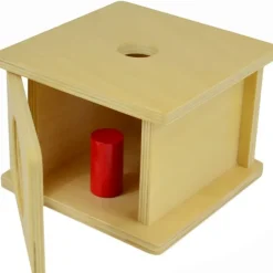 Caja de permanencia de madera con cilindro delgado - Montessori