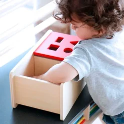 Caja de permanencia de madera 4 formas - Montessori