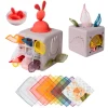 Caja de silicona con pañuelos de tela - Taf Toys