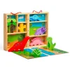 Caja escenario de madera dinosaurios - Bigjigs