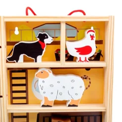 Caja escenario de madera granja con animales - Bigjigs
