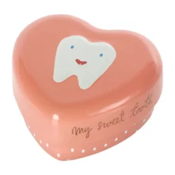 Caja metálica de corazón rosa para guardar los dientes - Maileg