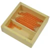 Caja 10 perlas y 10 barras doradas - Montessori