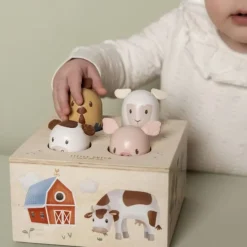 Caja pop-up de madera con animales y sonidos Pequeña granja - Little Dutch