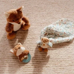 Caja regalo doudou, mordedor y peluche Amigos del Bosque - Little Dutch