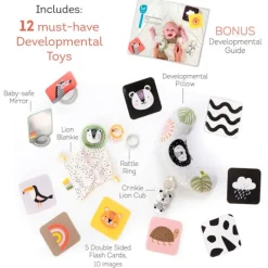 Caja regalo kit recién nacido 12 productos - Taf Toys