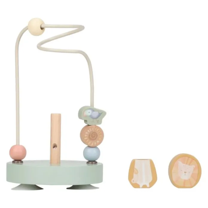 Caja regalo sonajero, arrastre y looping de madera Safari Friends - Little Dutch