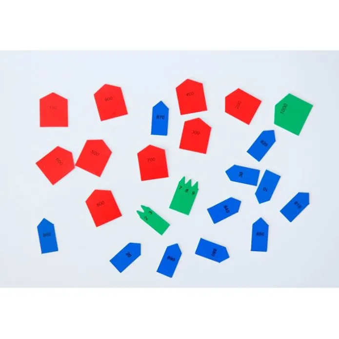 Cajas con flechas para cadenas de 100 y 1000 - Montessori