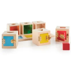 Cajas de madera con encajes y cierres Peekaboo (6) - Guidecraft