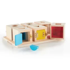 Cajas de madera con encajes y cierres Peekaboo (6) - Guidecraft