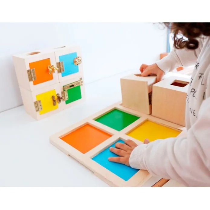 Cajas de madera con encajes y cierres Peekaboo (6) - Guidecraft