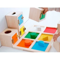 Cajas de madera con encajes y cierres Peekaboo (6) - Guidecraft