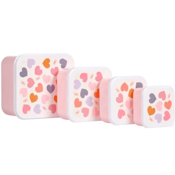 Cajas para almuerzo y snacks Corazones (4) - A Little Lovely Company