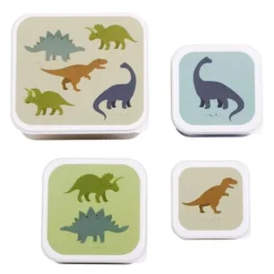 Cajas para almuerzo y snacks Dinosaurios (4) - A Little Lovely Company