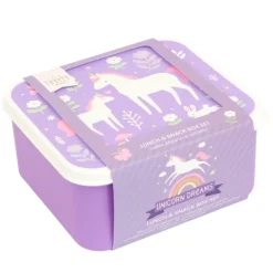 Cajas para almuerzo y snacks Unicornios (4) - A Little Lovely Company