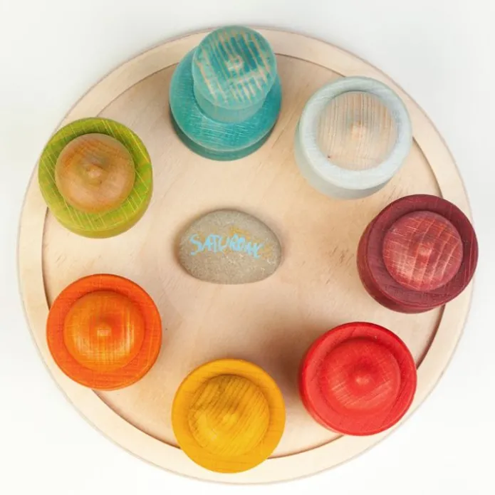 Calendario semanal de madera 7 lunas - Grapat
