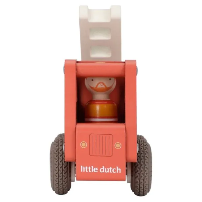 Camión de bomberos y muñeco de madera - Little Dutch