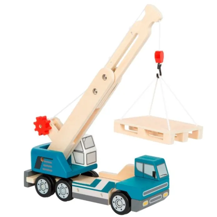 Camión grúa giratoria 360º de madera con palé - Small Foot