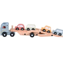 Camión transportador de madera con conductor y 4 coches - Little Dutch
