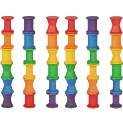 Carretes de madera colores arcoíris (36) - Grapat