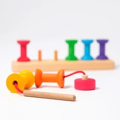 Carretes de madera colores arcoíris (6) - Grimm's