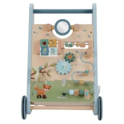 Carrito andador de madera con 8 actividades Amigos del Bosque - Little Dutch