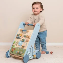 Carrito andador de madera con 8 actividades Amigos del Bosque - Little Dutch